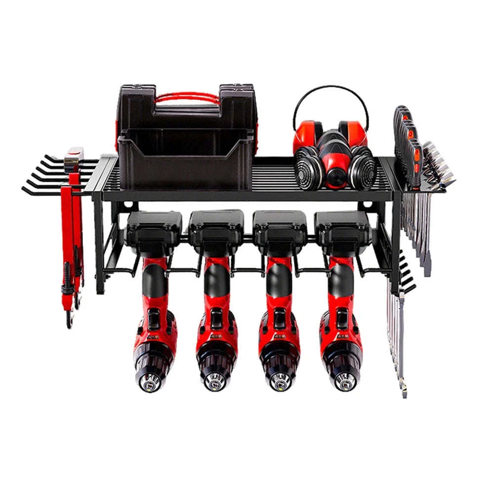 Wall Mounted Garage Tool Organizer Heavy Duty Metal Rack Shelf-2-Tier / france