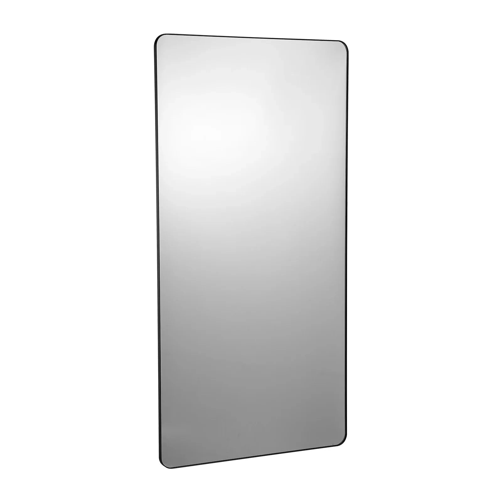 Wall Mounted Makeup Mirror with Aluminum Alloy Frame and Shatter-Resistant Film-28x60inch Black / United States