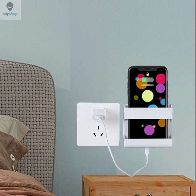 Wall-mounted Organizer – Space-Saving Storage for Remotes and Phones-C black