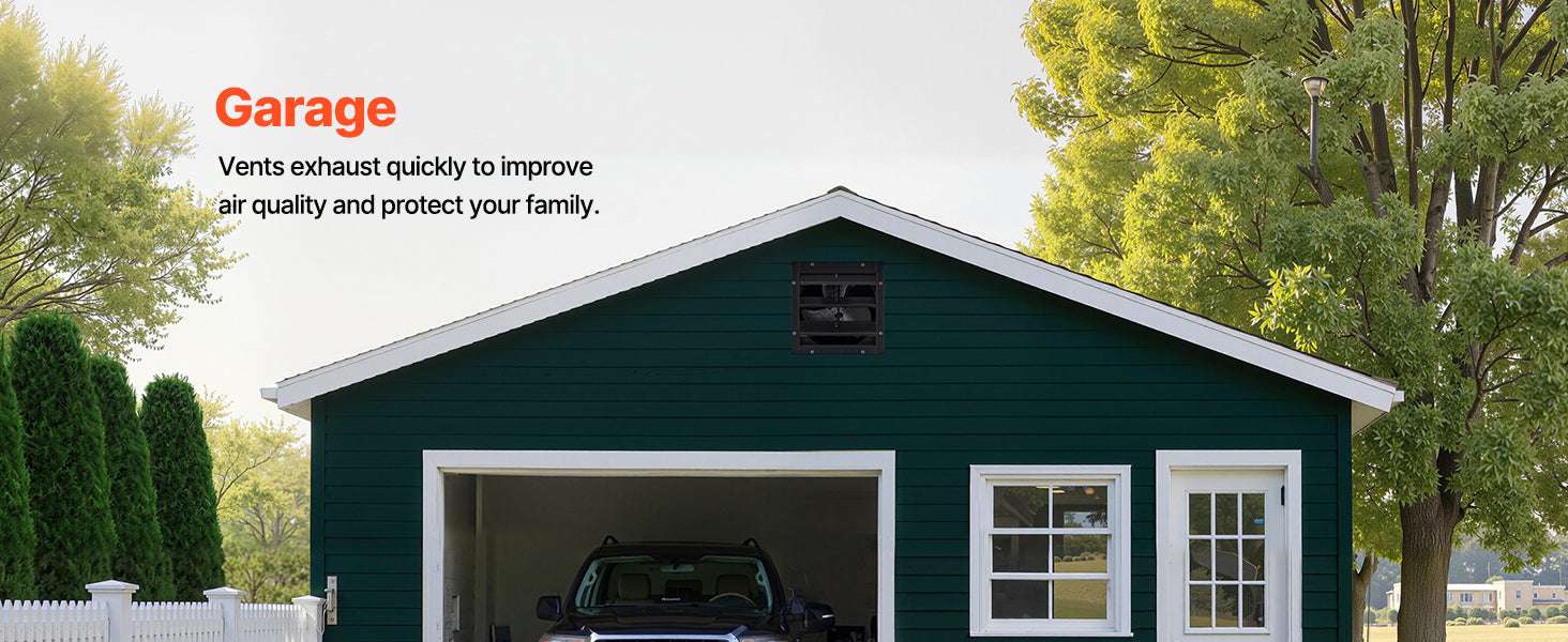 Wall Mounted Shutter Exhaust Fan with Speed Control for Attic-14inch / United States
