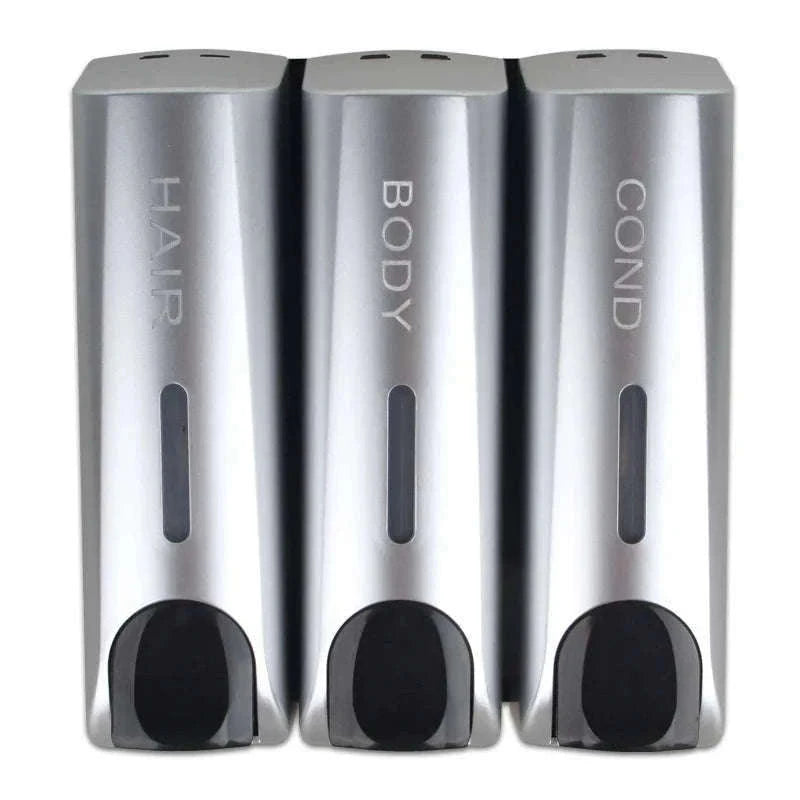 Wall-Mounted Soap Dispenser 350ml Single, Double or Triple-Siliver 3 / China Mainland