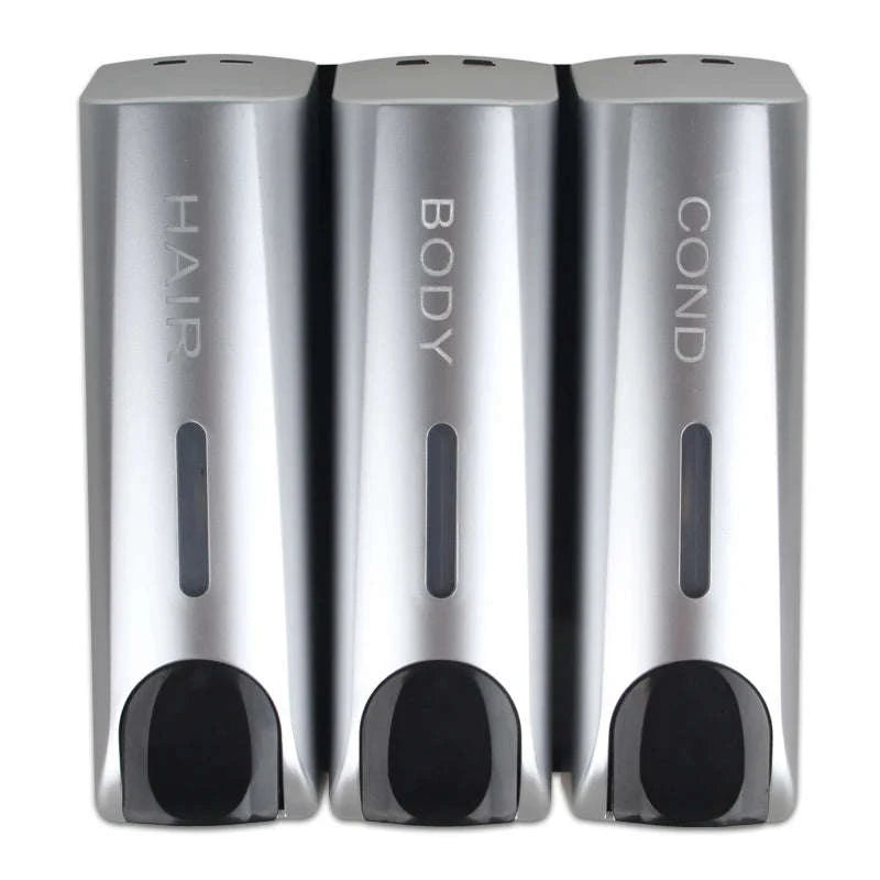 Wall-Mounted Soap Dispenser 350ml Single, Double or Triple-Siliver 3 / China Mainland