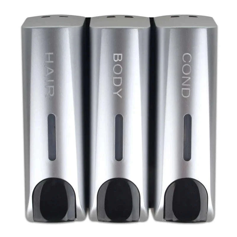 Wall-Mounted Soap Dispenser 350ml Single, Double or Triple-Siliver 3 / China Mainland