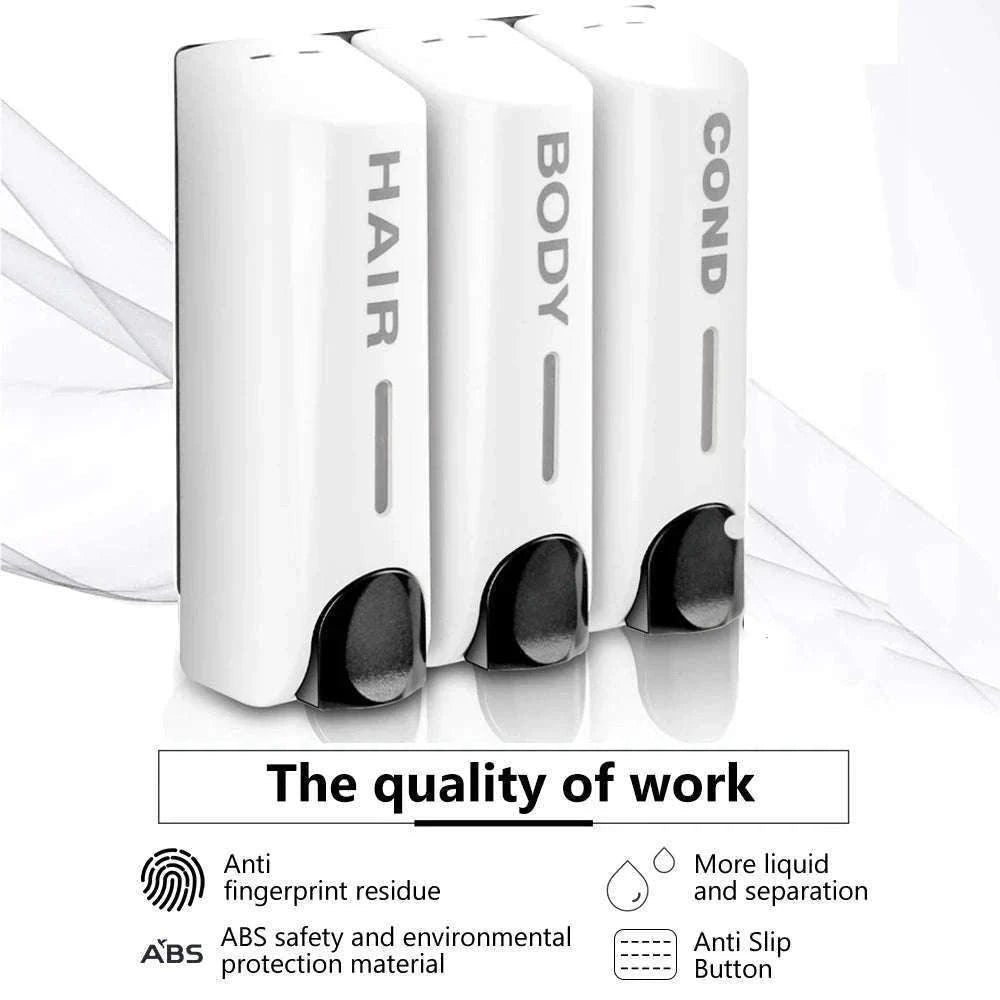 Wall-Mounted Soap Dispenser 350ml Single, Double or Triple-Siliver 3 / China Mainland
