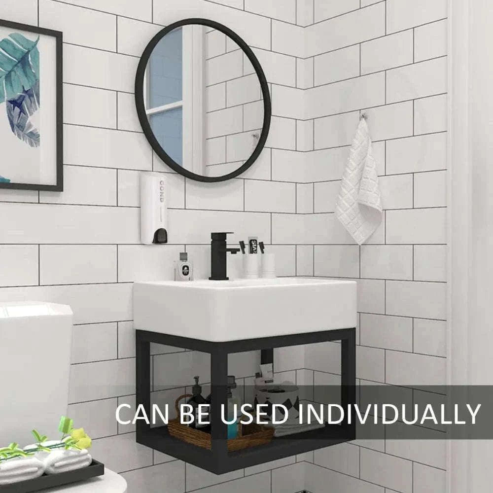Wall-Mounted Soap Dispenser 350ml Single, Double or Triple-Siliver 3 / China Mainland