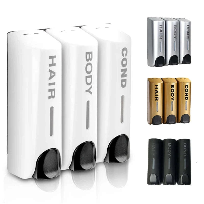 Wall-Mounted Soap Dispenser 350ml Single, Double or Triple-Siliver 3 / China Mainland