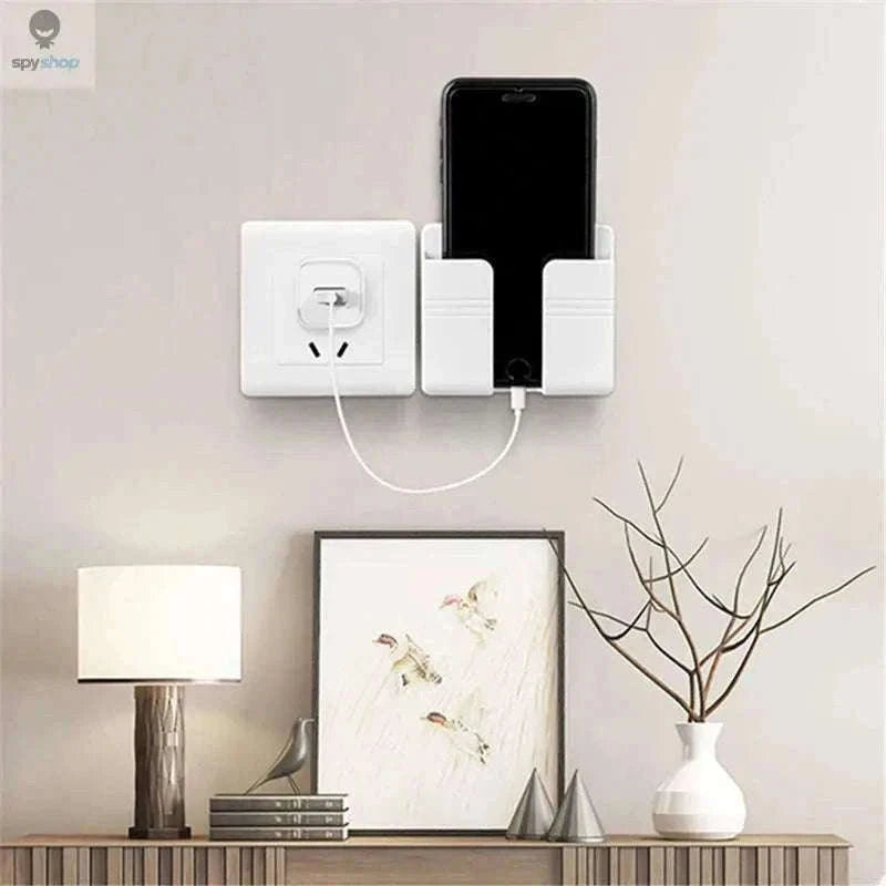 Wall Mounted Storage Box Organizer for Remotes and Phones-4PCS-Black