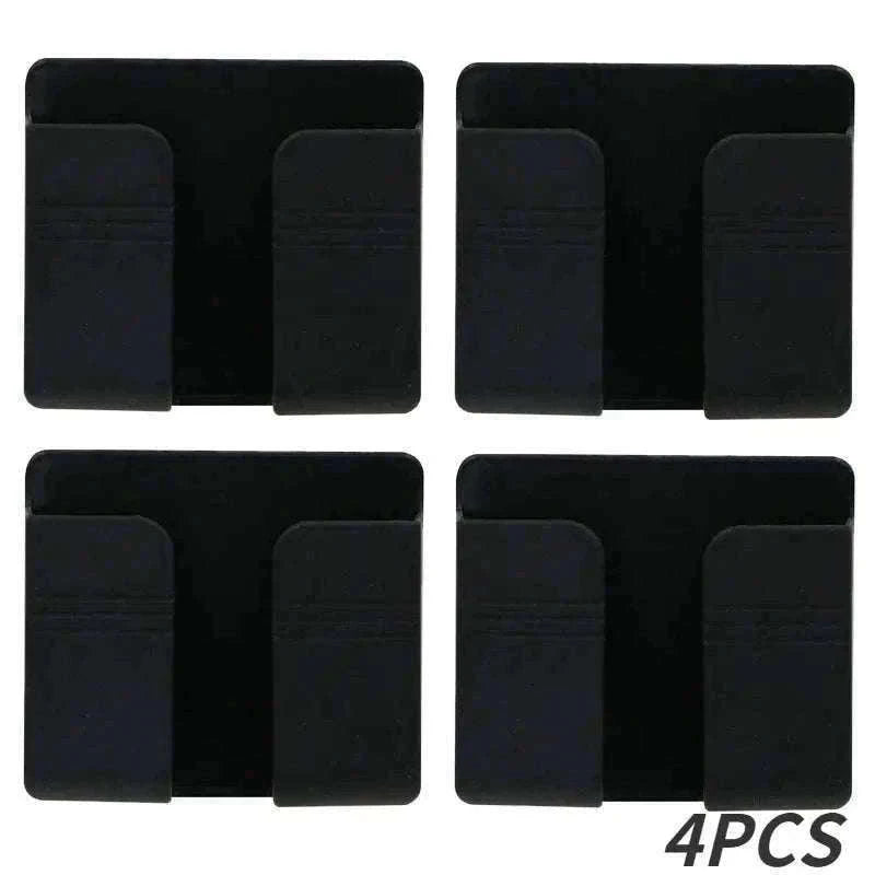 Wall Mounted Storage Box Organizer for Remotes and Phones-4PCS-Black