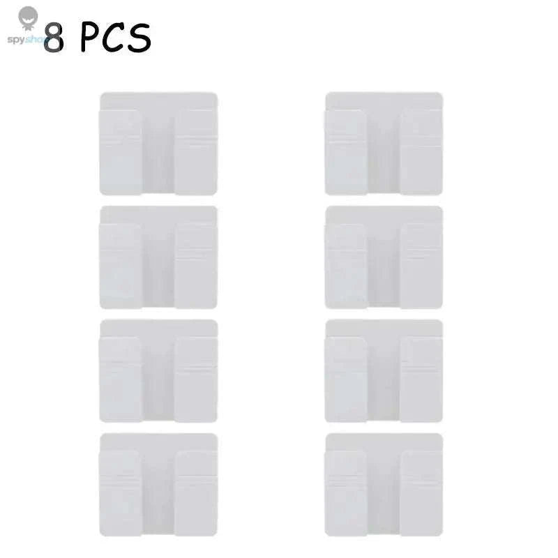 Wall Mounted Storage Box Organizer – Punch‑Free Holder for Remotes, Phones & Chargers-4PCS-Black