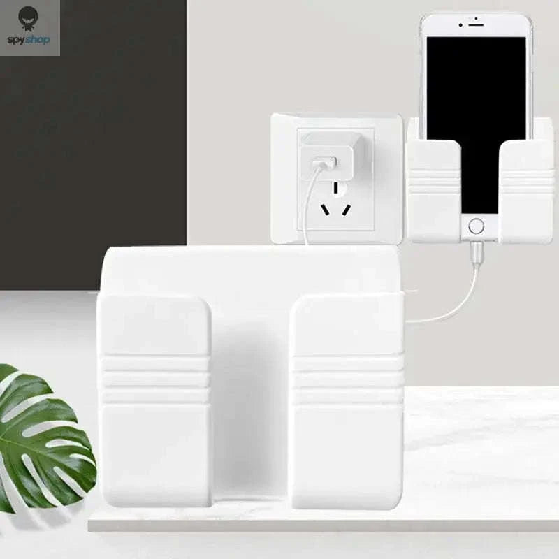 Wall Mounted Storage Box Organizer – Punch‑Free Holder for Remotes, Phones & Chargers-4PCS-Black