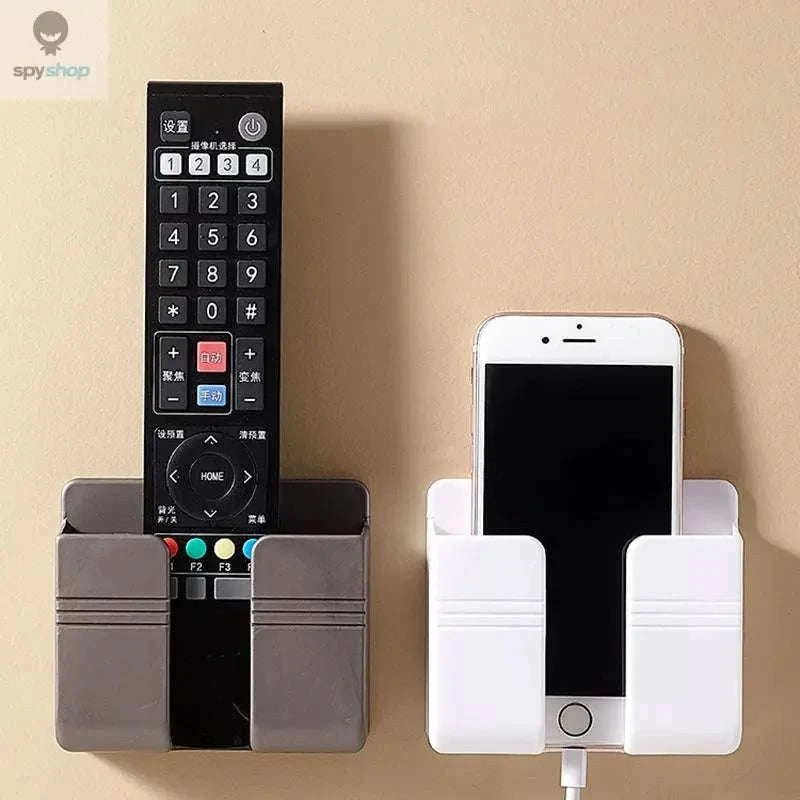 Wall Mounted Storage Box Organizer – Punch‑Free Holder for Remotes, Phones & Chargers-4PCS-Black