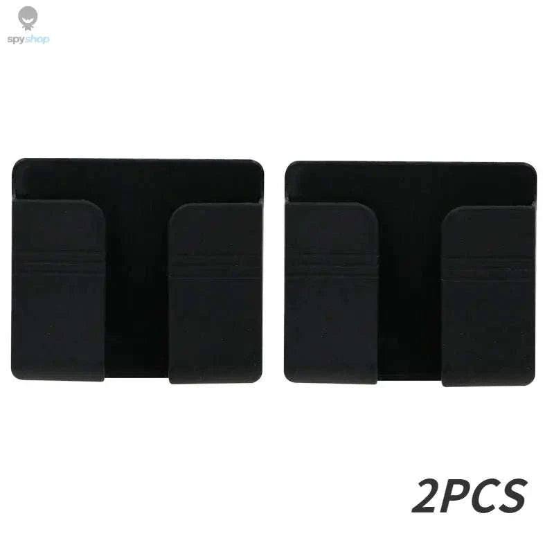 Wall Mounted Storage Box Organizer – Punch‑Free Holder for Remotes, Phones & Chargers-4PCS-Black