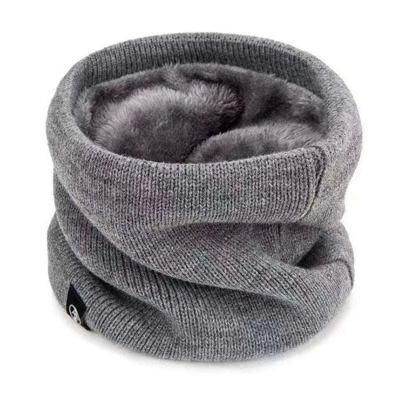 Warm Knitted Winter Neck Gaiter Scarf for Cold Weather-wine red