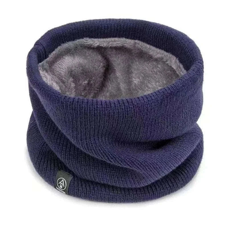 Warm Knitted Winter Neck Gaiter Scarf for Cold Weather-wine red