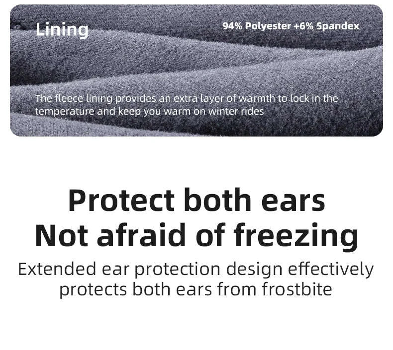 Warm Winter Earflap Hat Windproof Fleece Outdoor Ski Cap-M009-2 / One Size