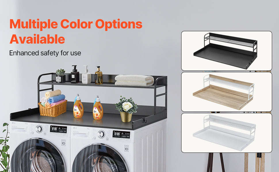 Washer Dryer Countertop with Drawer Shelf-Black Splicing Panel / france