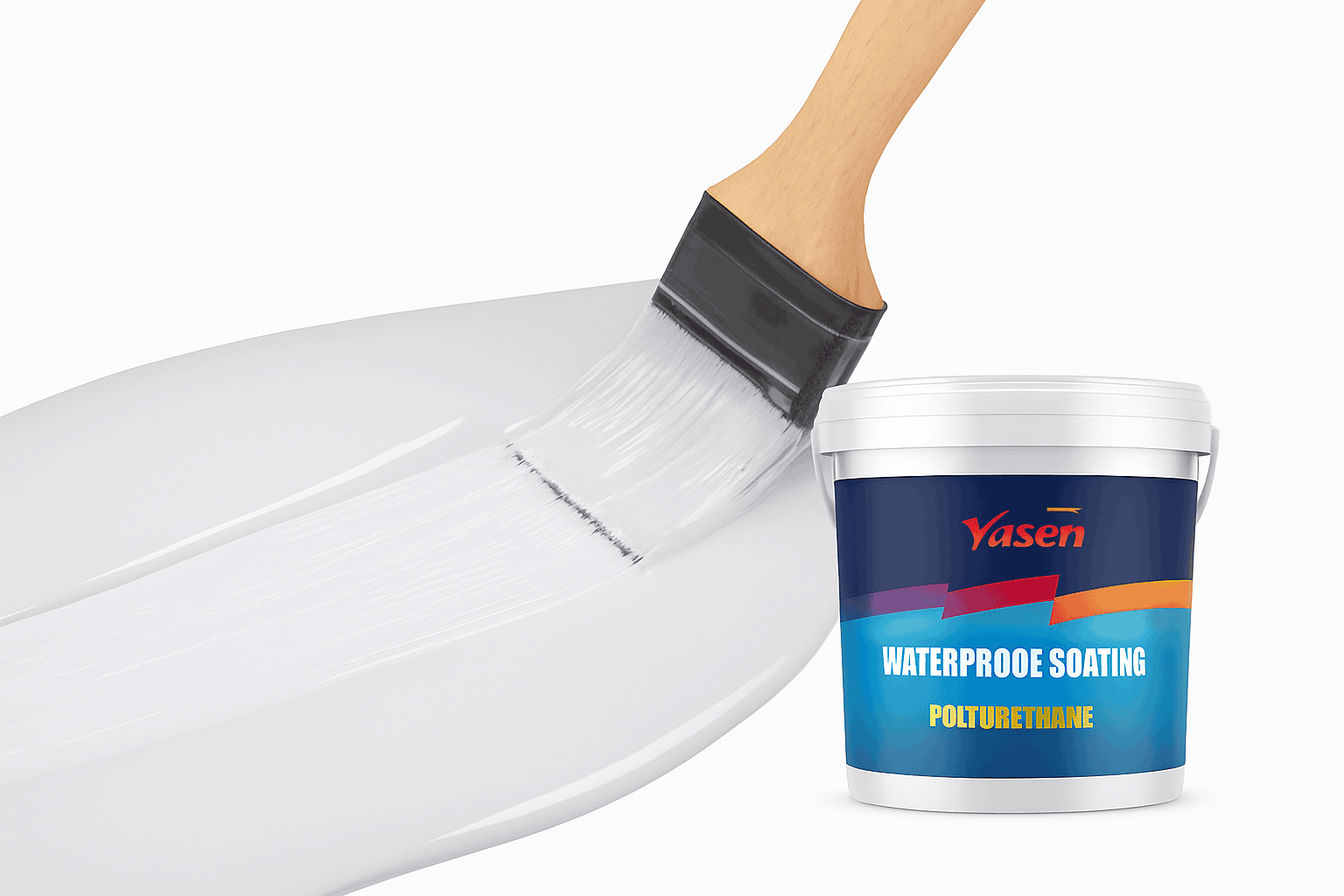 Water-Based Polyurethane Waterproof Coating for Leak Repair-Black