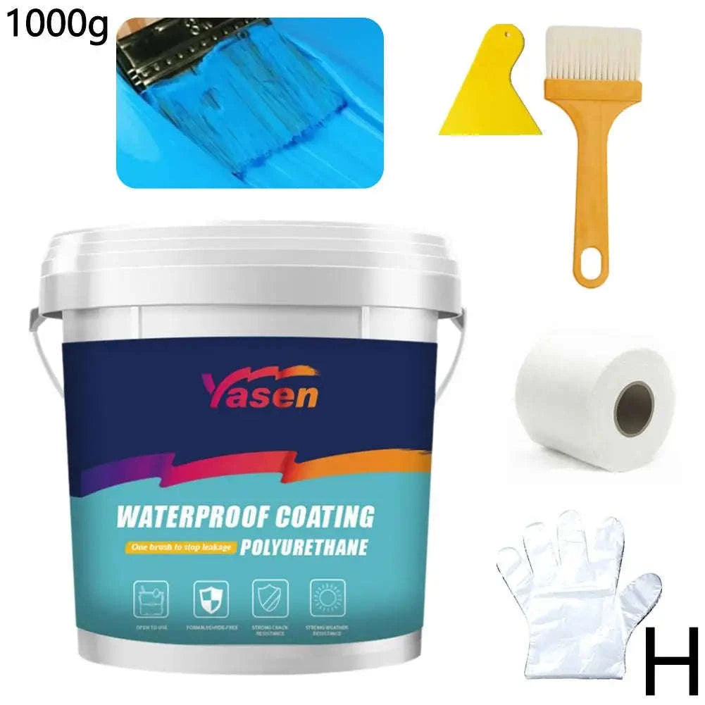 Water-Based Polyurethane Waterproof Coating for Wall & Roof Leak Repair-Black