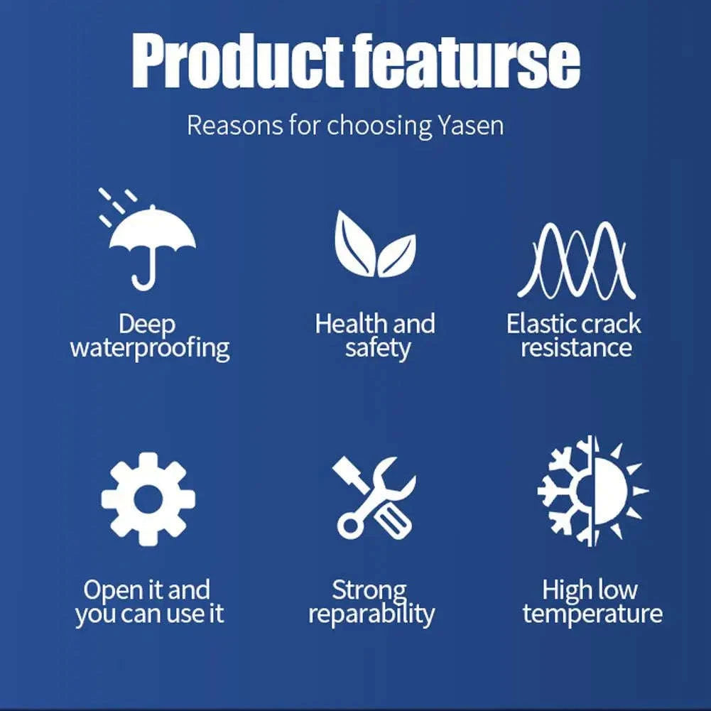 Water-Based Polyurethane Waterproof Coating for Wall & Roof Leak Repair-Black