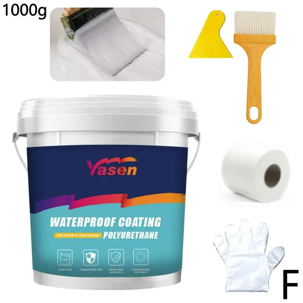 Water-Based Polyurethane Waterproof Coating for Wall & Roof Leak Repair-Black