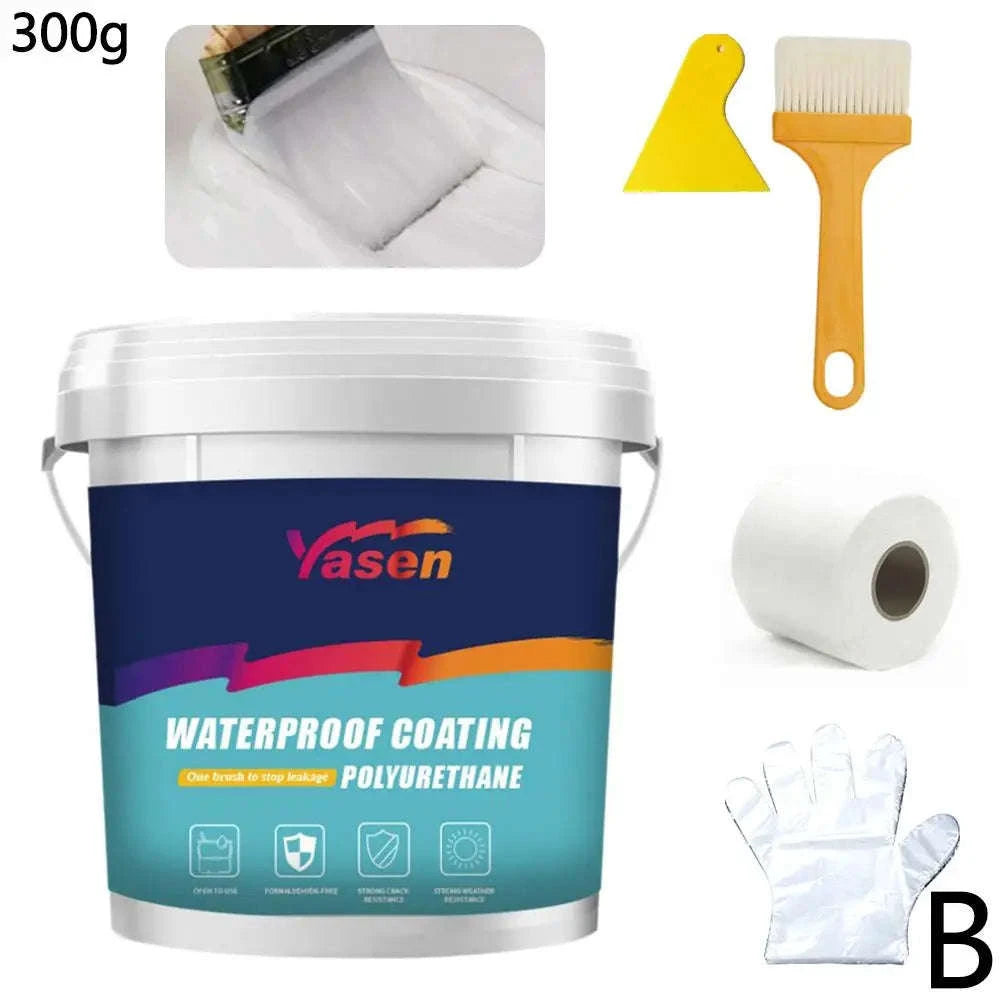 Water-Based Polyurethane Waterproof Coating for Wall & Roof Leak Repair-Black