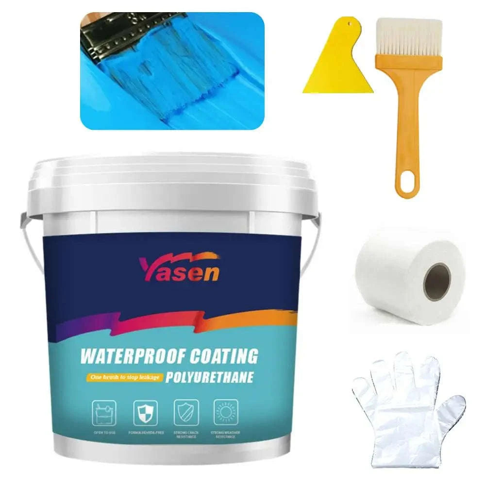 Water-Based Polyurethane Waterproof Coating for Wall & Roof Leak Repair-Black
