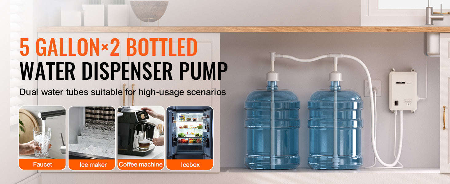 Water Bottle Dispenser Pump System for Refrigerator and Ice Maker-One Pipe Type 1 / Australia