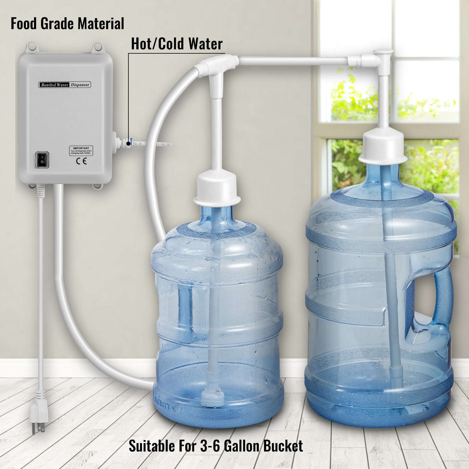 Water Bottle Dispenser Pump System for Refrigerator and Ice Maker-One Pipe Type 1 / Australia