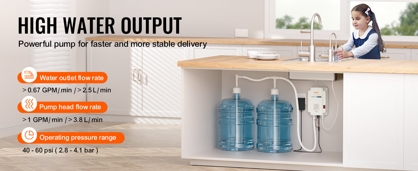 Dual 5-Gallon Bottled Water Pump System with Automatic Pressure Control