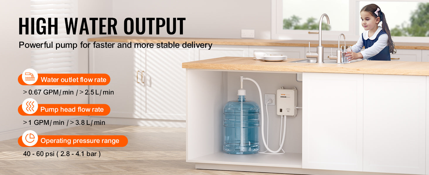 5 Gallon Bottled Water Pump System for Faucet & Appliances