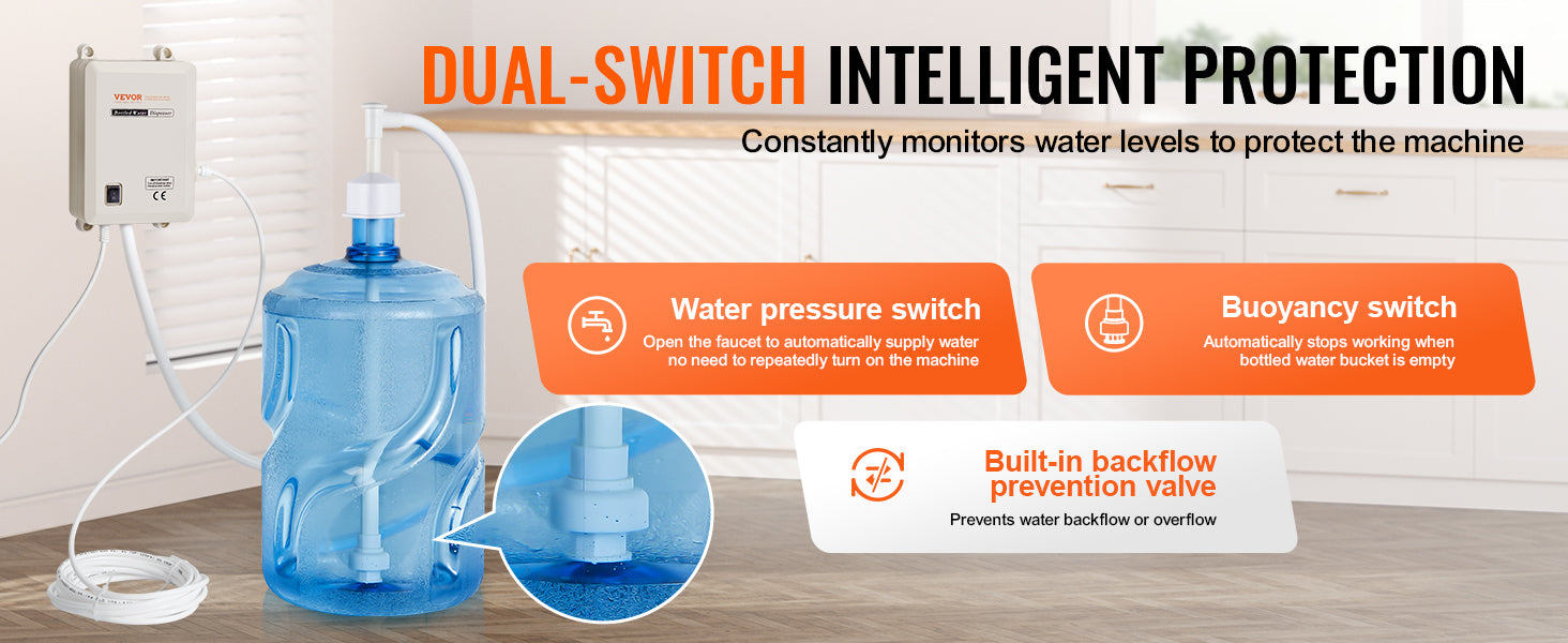 5 Gallon Bottled Water Pump System for Faucet & Appliances