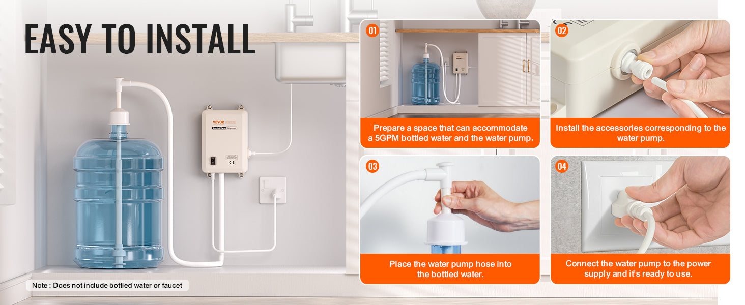 5 Gallon Bottled Water Pump System for Faucet & Appliances