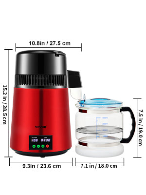 4L Countertop Water Distiller with 5-Stage Filtration & Touch Control