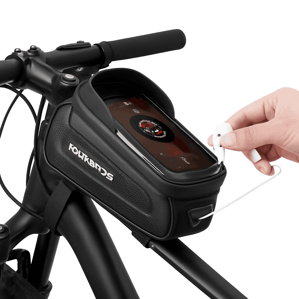 Water-Resistant Bike Frame Bag with Touch Screen Phone Holder-B68 6.8 inch / about 1.7L