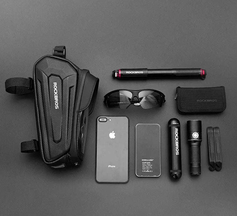 Water-Resistant Bike Frame Bag with Touch Screen Phone Holder-B68 6.8 inch / about 1.7L
