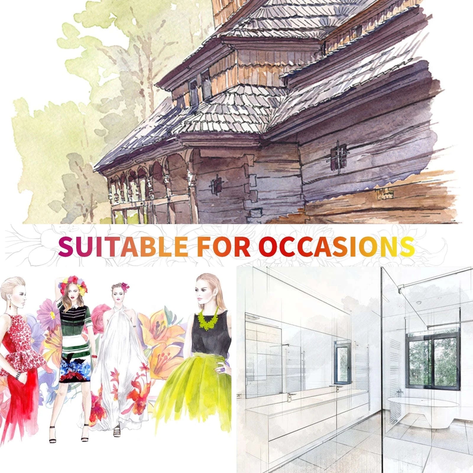 Watercolor Art Markers Brush Pen Dual Tip Set – 100 Colors-W-36 colors / CHINA