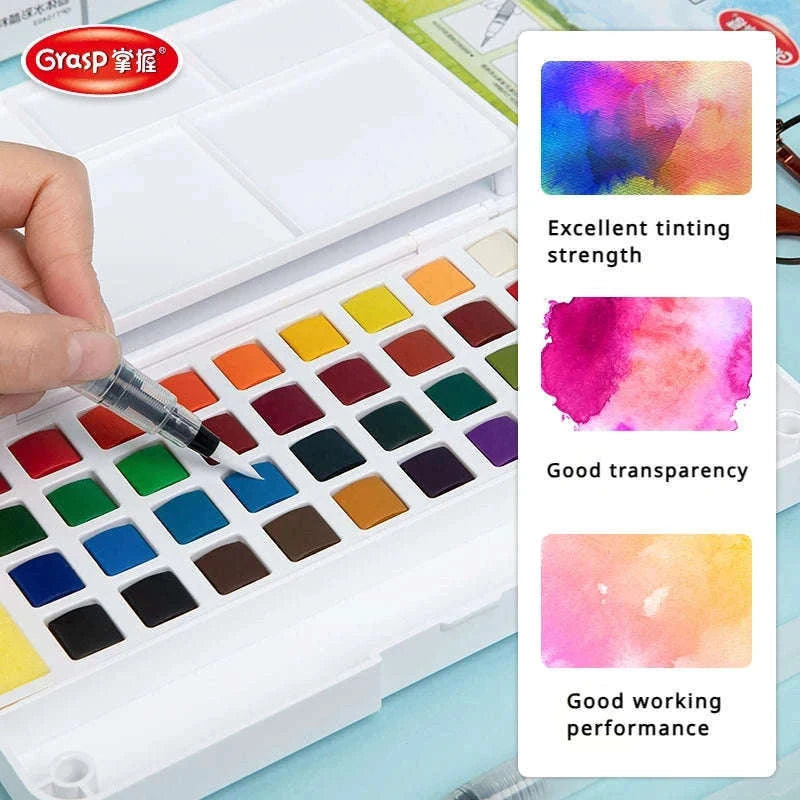 Watercolor Paint Set with Water Brush Pens-GPT10403-24 Colors