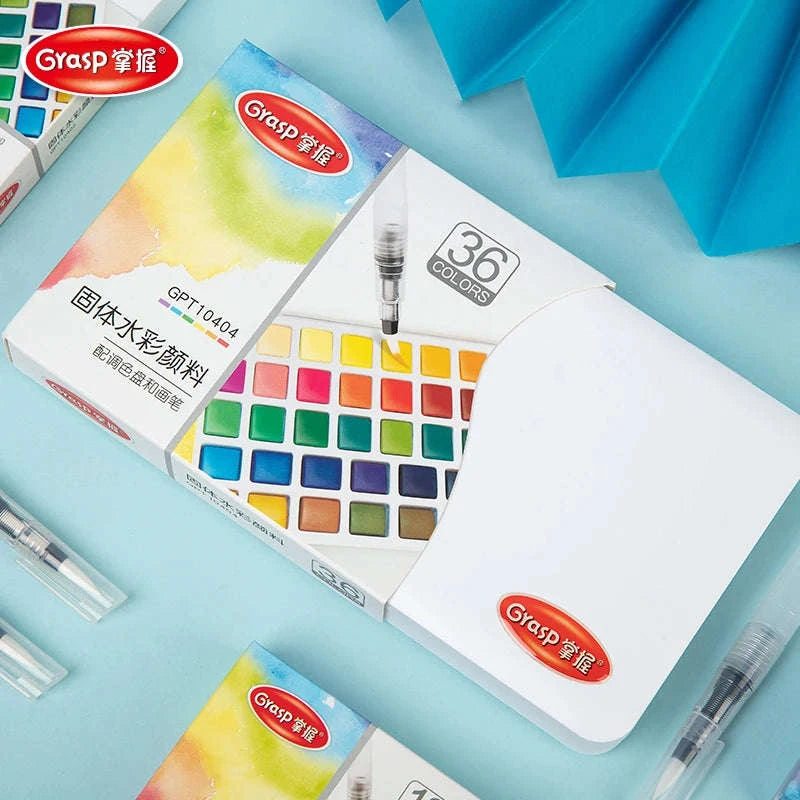 Watercolor Paint Set with Water Brush Pens-GPT10502-18 Colors
