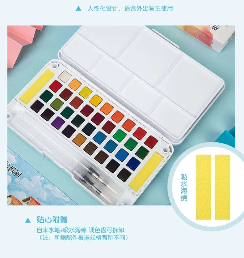 Watercolor Paint Set with Water Brush Pens-GPT10502-18 Colors