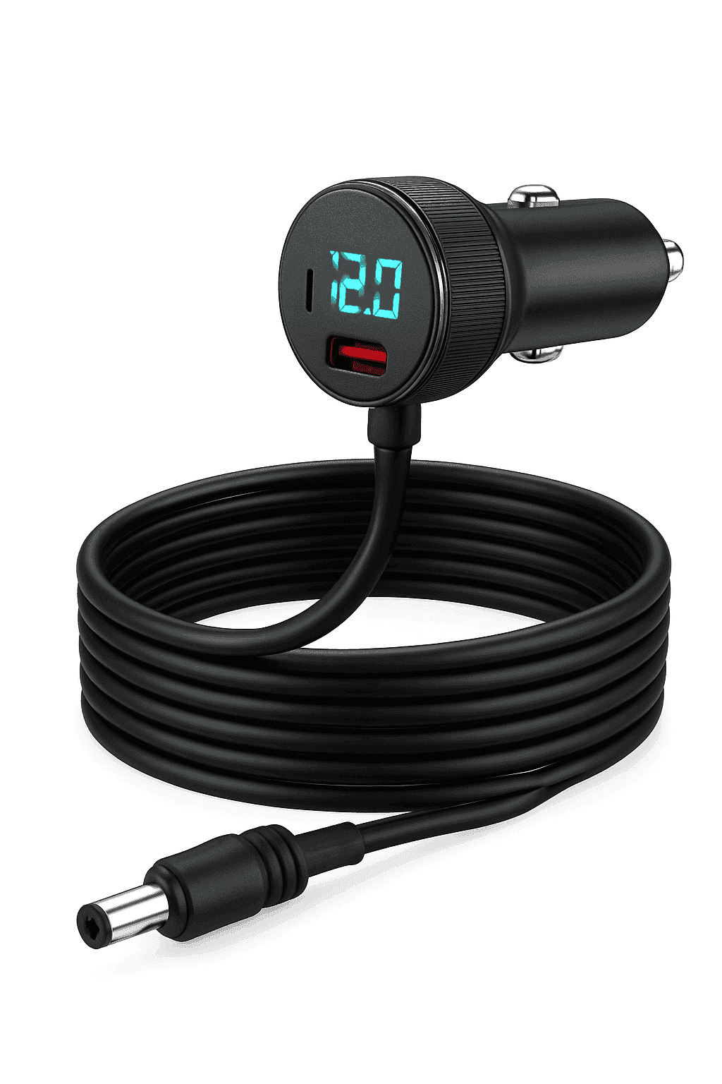 Waterproof 12V-24V to 30V Step Up Power Adapter with Digital Voltmeter-2 Meters 30V 2A