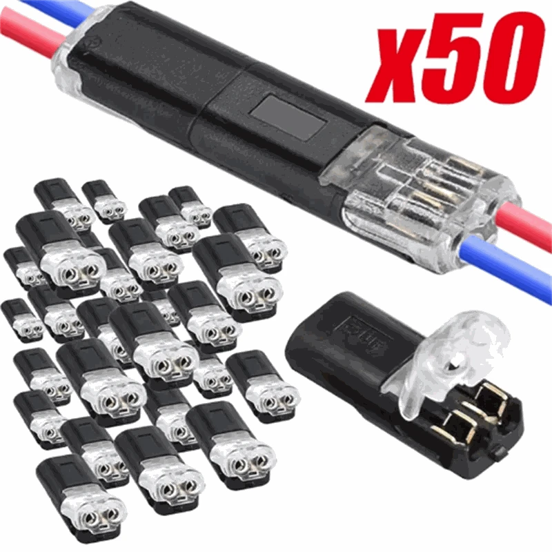 Waterproof 2-Pin Automotive Electrical Connector Plug-10pcs