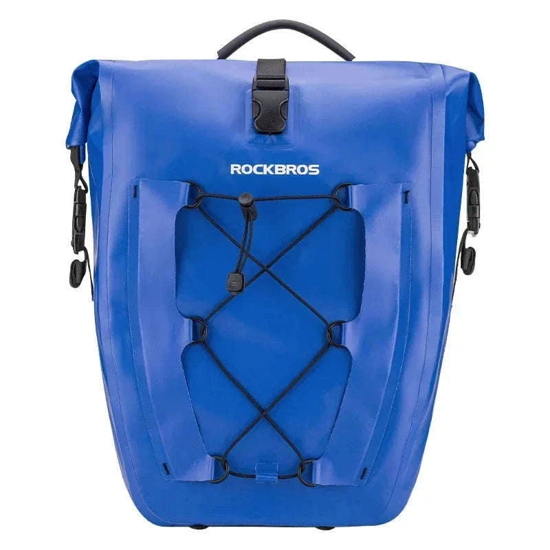 Waterproof 25L Bike Rack Bag with Roll Top & Storage Pockets-30140022004