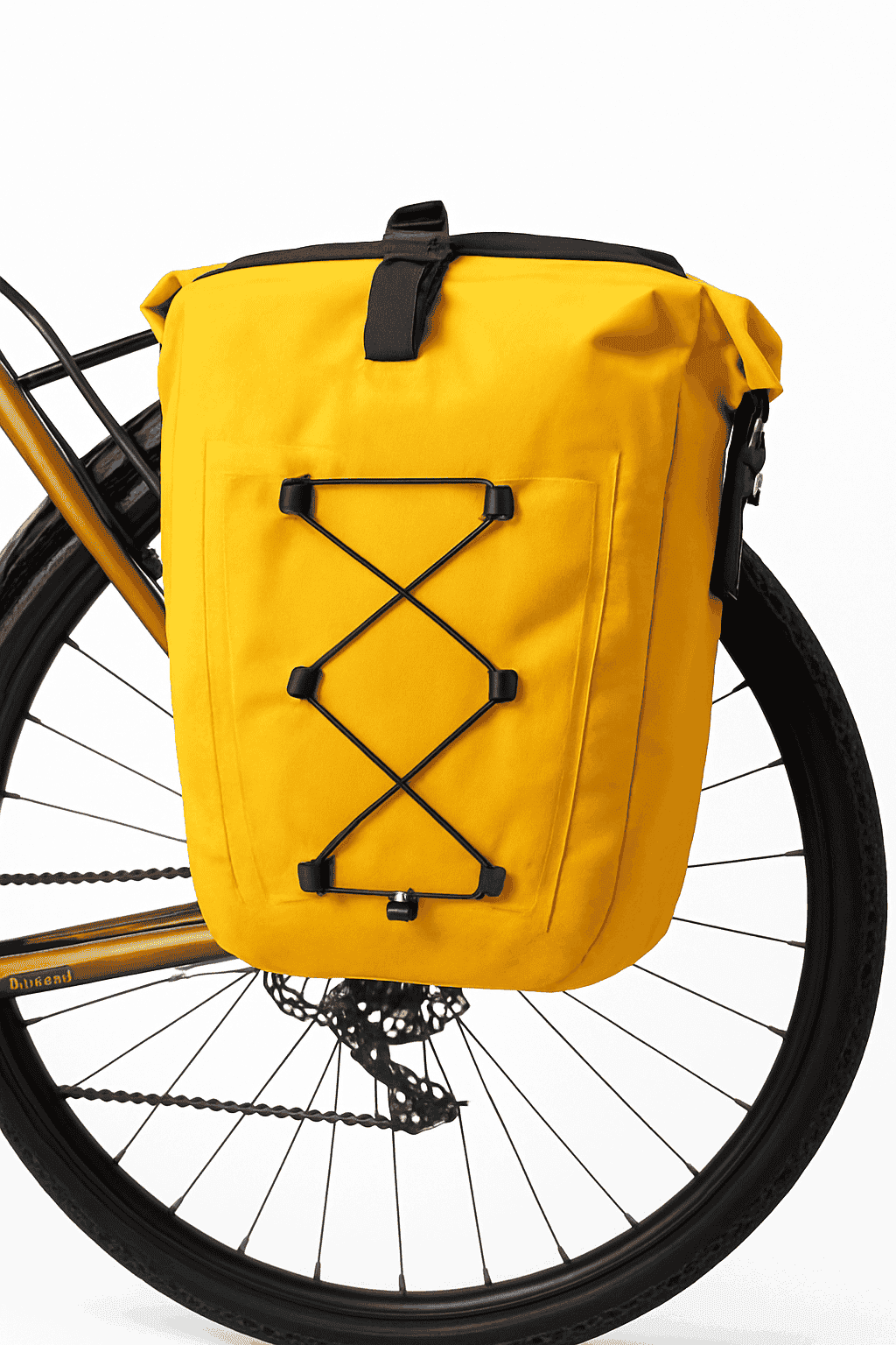 Waterproof 25L Bike Rack Bag with Roll Top & Storage Pockets-30140022004