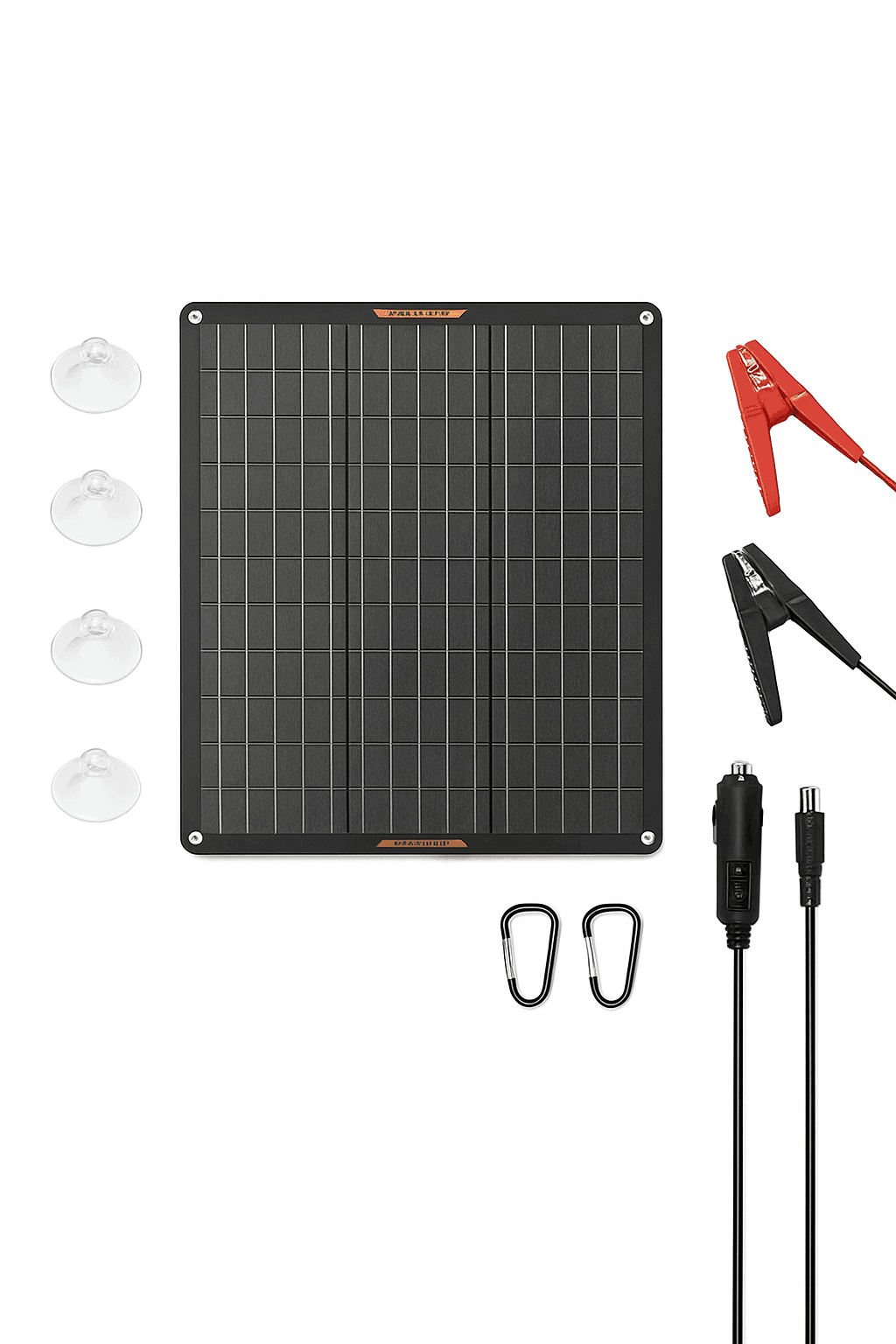 Waterproof 30W 12V Solar Battery Charger & Maintainer-Black / CZECH REPUBLIC