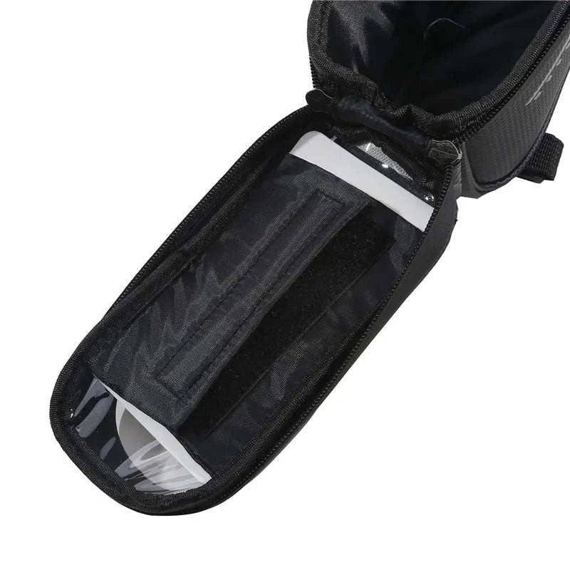 Waterproof Bicycle Phone Bag with Touchscreen Front Tube Mount-Red Style B