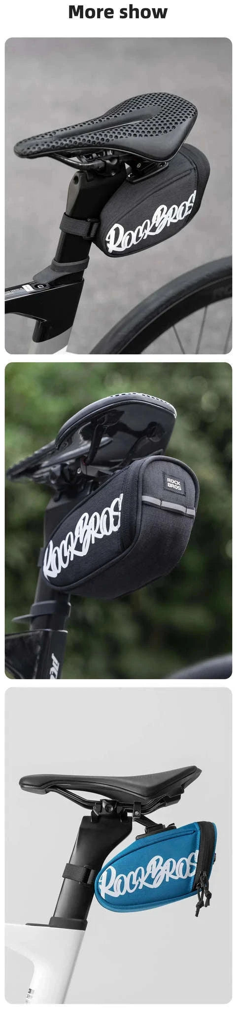 Waterproof Bicycle Saddle Bag for Seatpost Storage – Road & MTB-0.8L Blue