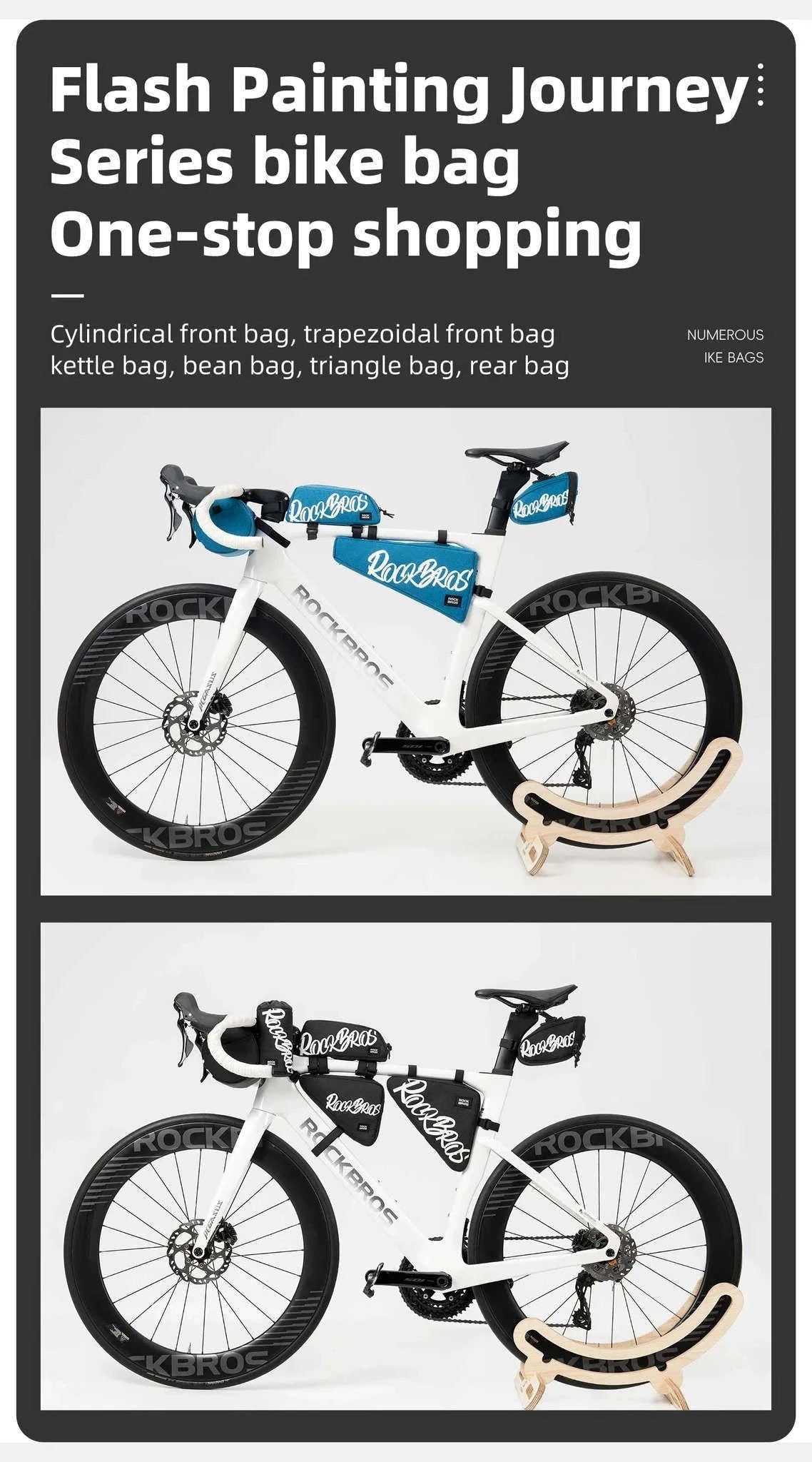 Waterproof Bicycle Saddle Bag for Seatpost Storage – Road & MTB-0.8L Blue