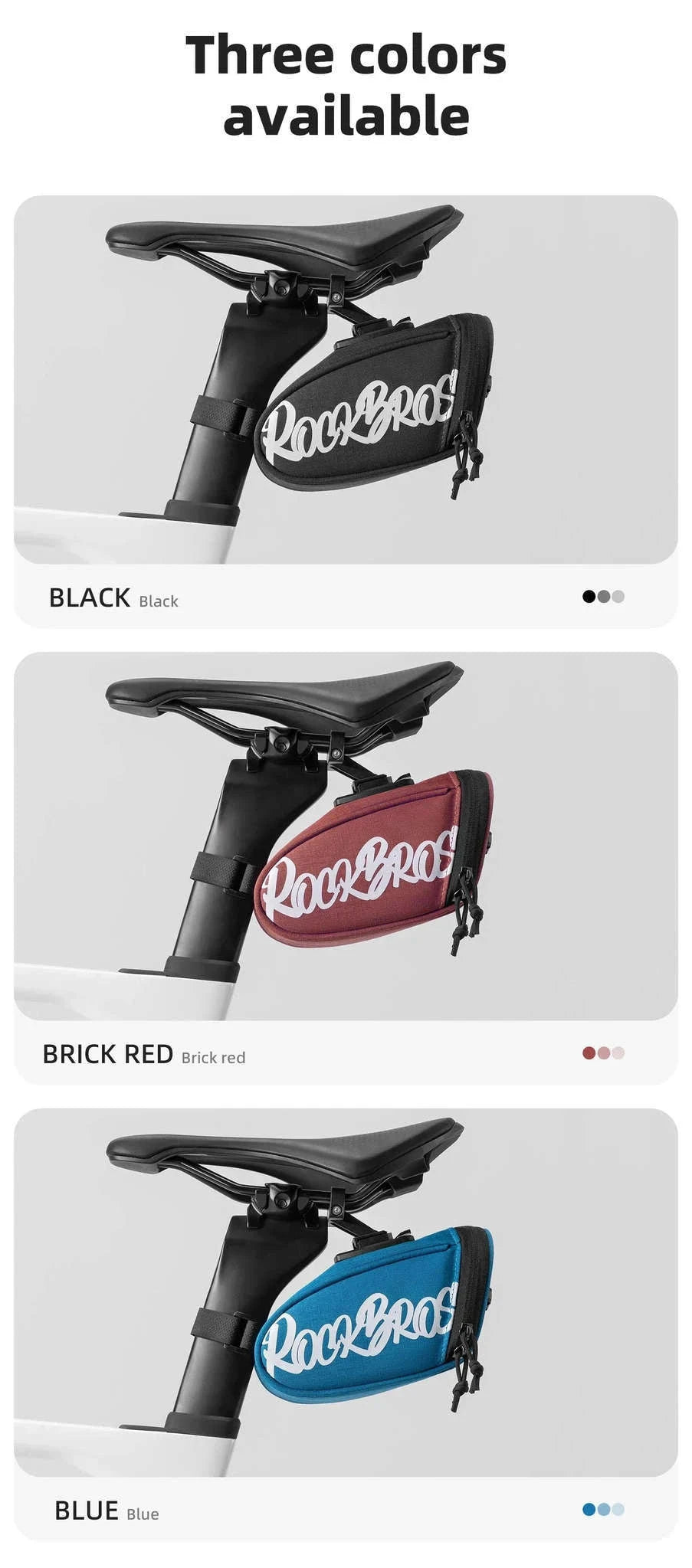 Waterproof Bicycle Saddle Bag for Seatpost Storage – Road & MTB-0.8L Blue