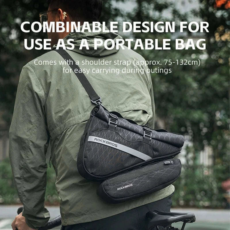 Waterproof Bicycle Triangle Bag 2-in-1 Detachable Bike Storage Pack-30180017001