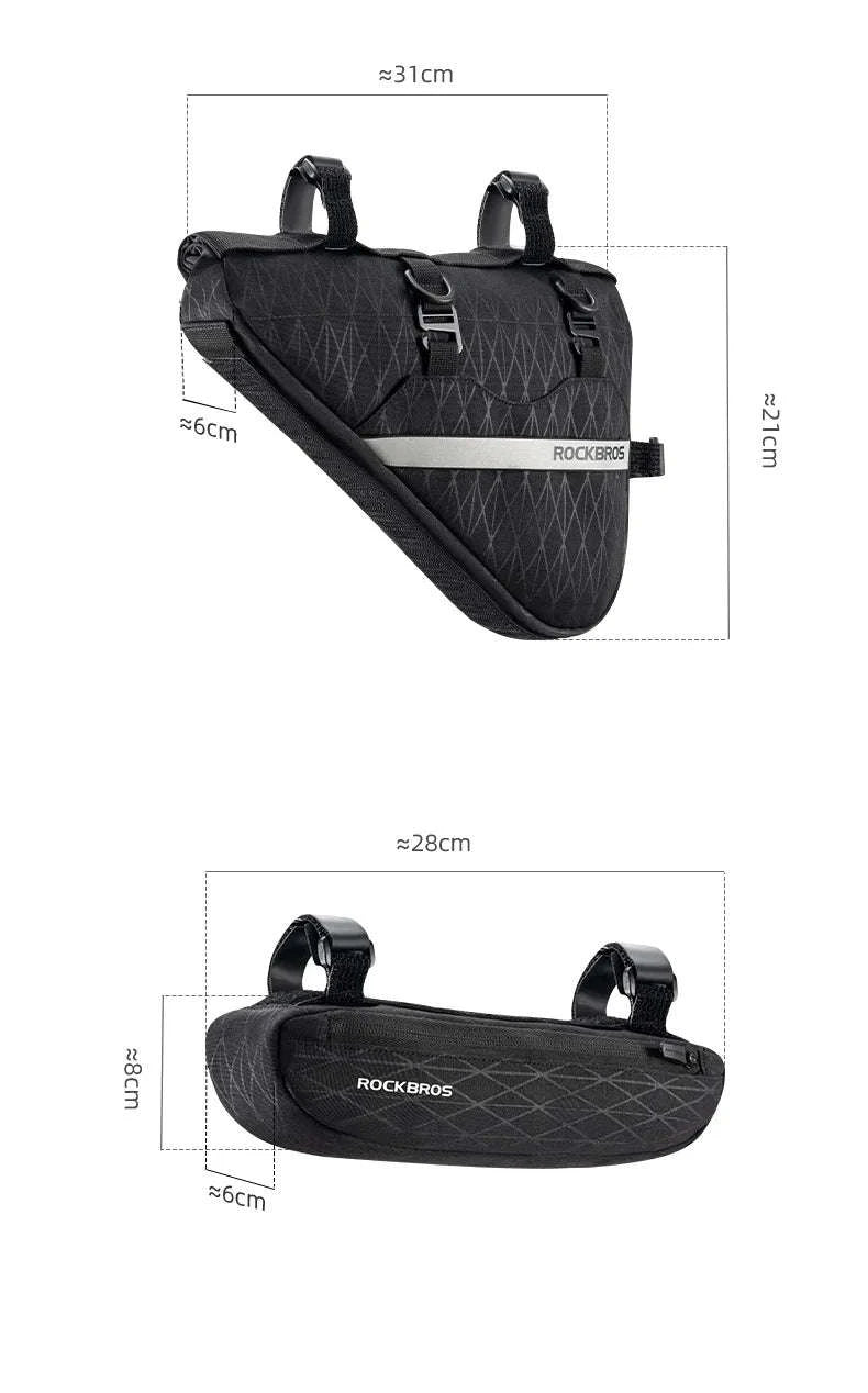 Waterproof Bicycle Triangle Bag 2-in-1 Detachable Bike Storage Pack-30180017001